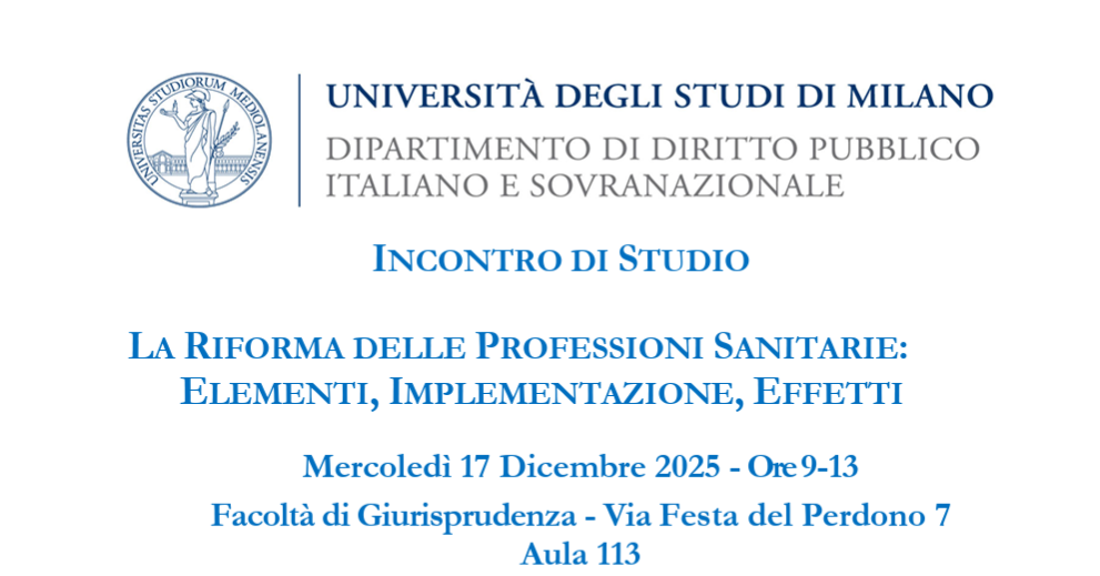  La riforma delle professioni sanitarie